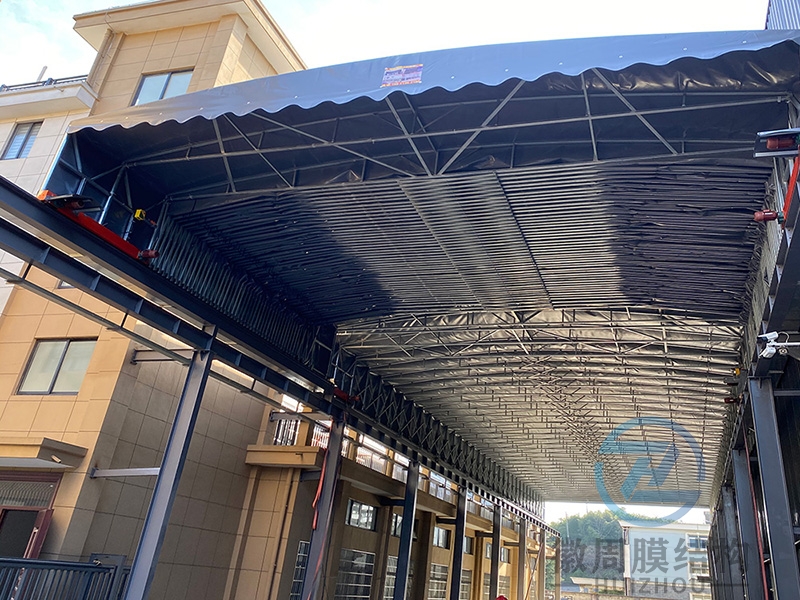 厂房电动推拉雨蓬