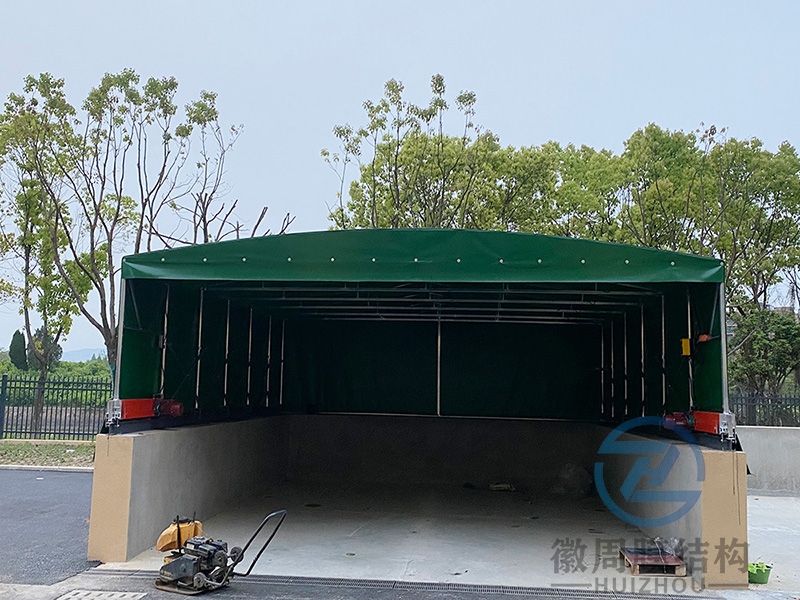 厂房电动推拉雨蓬