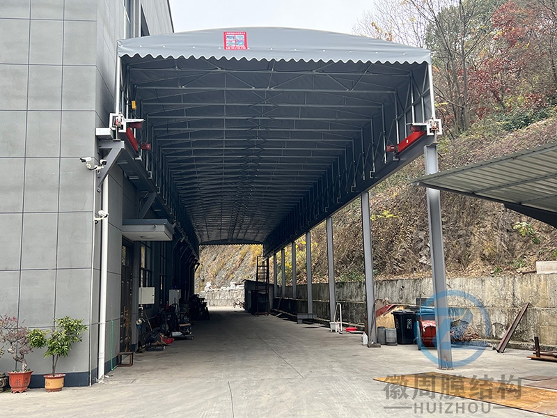 厂房电动推拉雨蓬