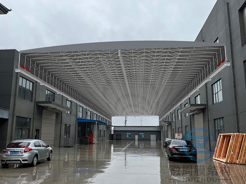 厂房电动推拉雨蓬