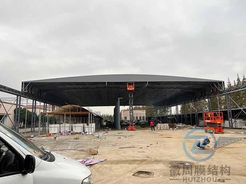 厂房电动推拉雨蓬