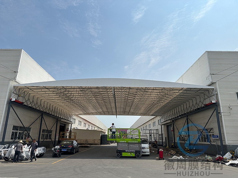 厂房电动推拉雨蓬