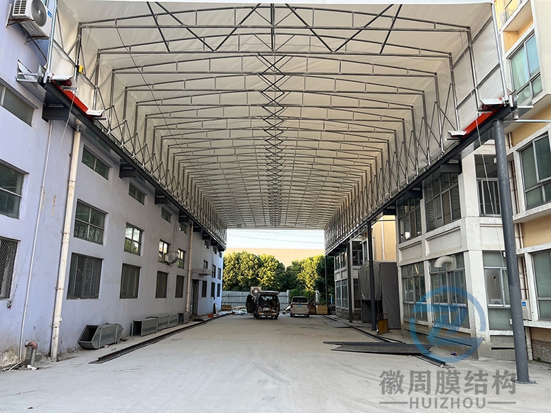 厂房电动推拉雨蓬