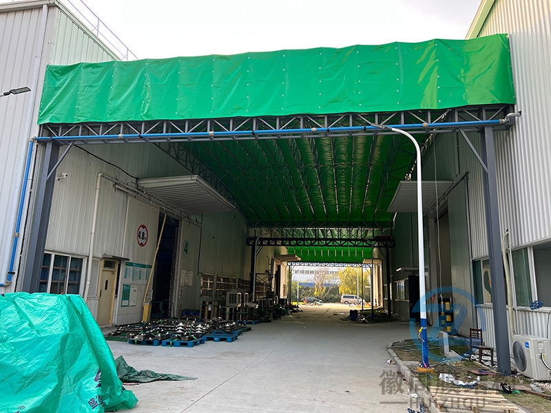 厂房电动推拉雨蓬