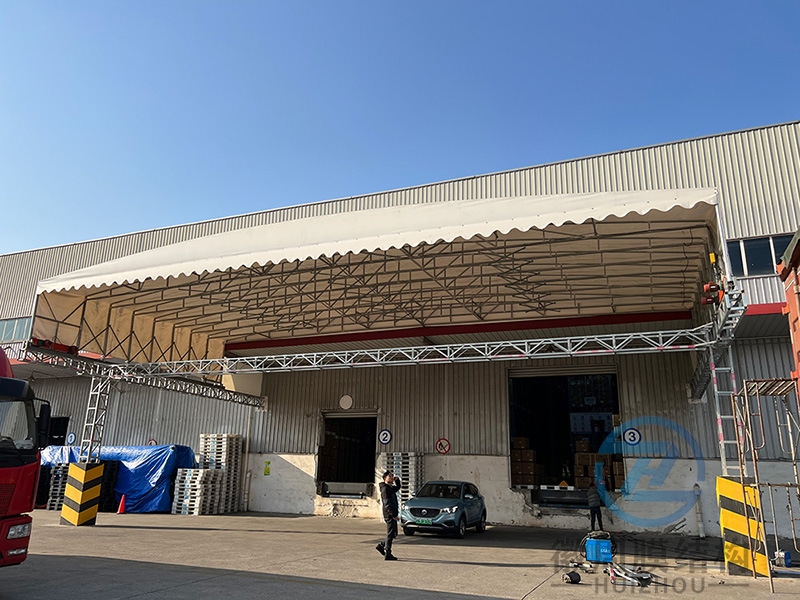 厂房电动推拉雨蓬