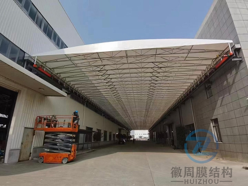 厂房电动推拉雨蓬