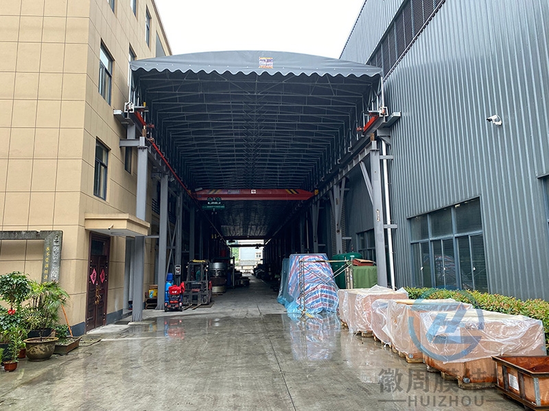 厂房电动推拉雨蓬