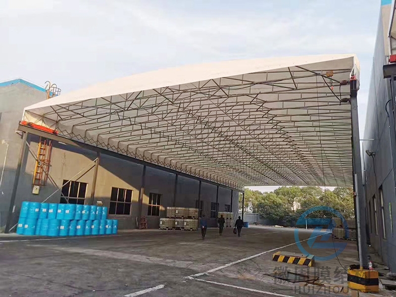 厂房电动推拉雨蓬