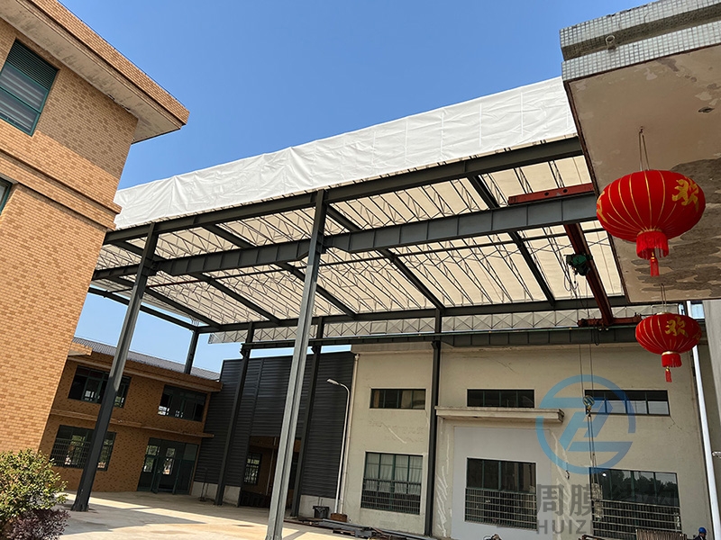 厂房电动推拉雨蓬