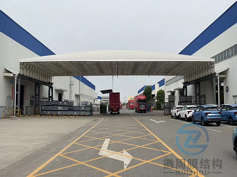 厂房电动推拉雨蓬