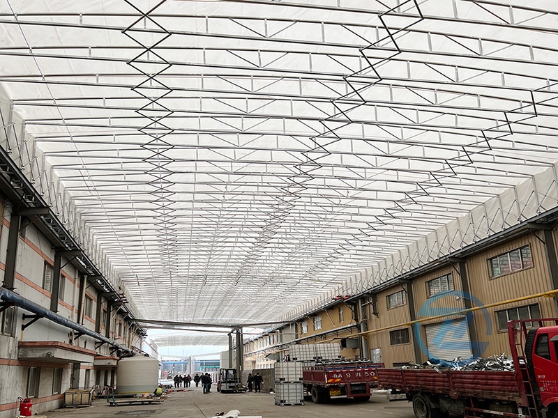 厂房电动推拉雨蓬