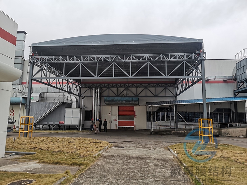 厂房电动推拉雨蓬