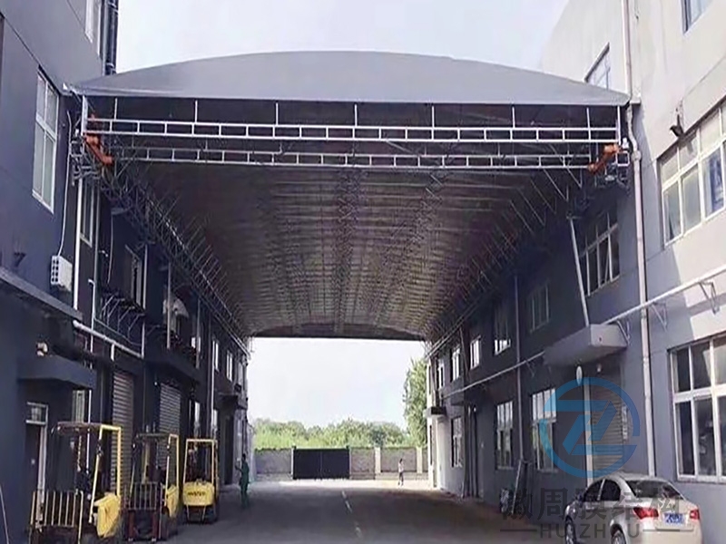 厂房电动推拉雨蓬