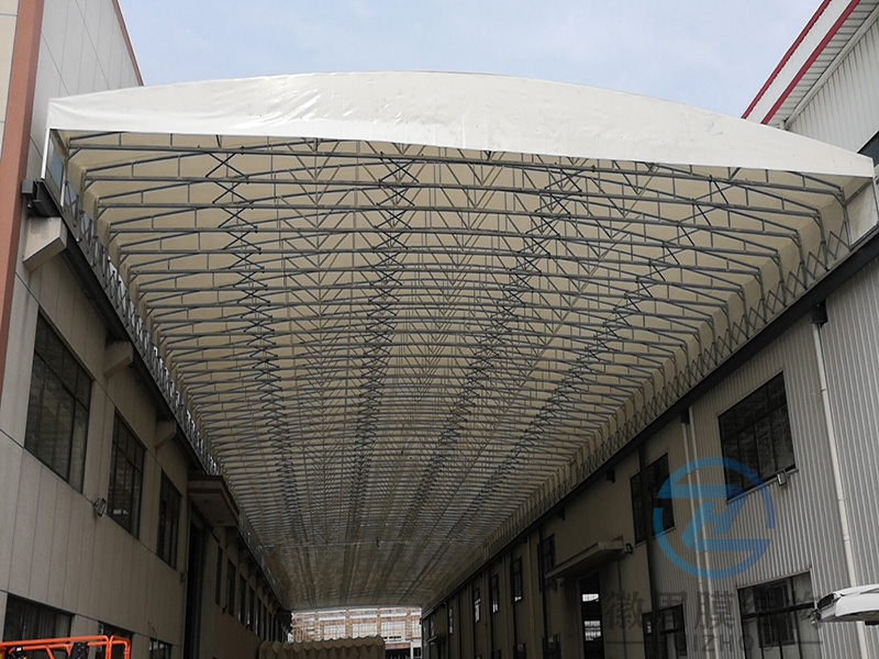 厂房电动推拉雨蓬