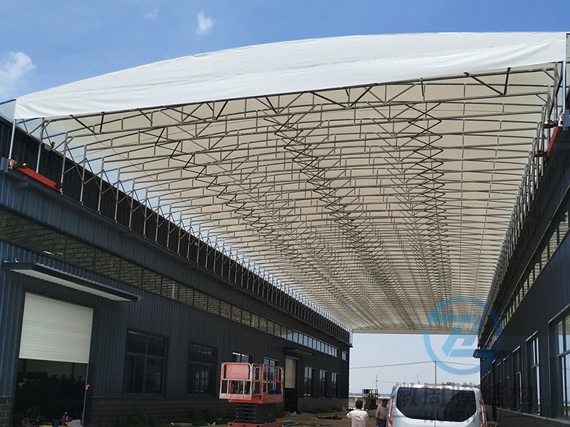 厂房电动推拉雨蓬