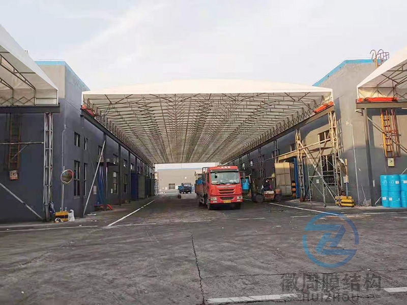 厂房电动推拉雨蓬