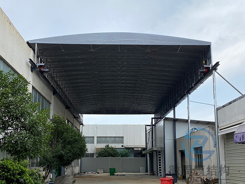 厂房电动推拉雨蓬