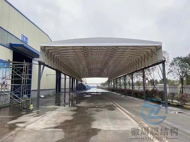 厂房电动推拉雨蓬