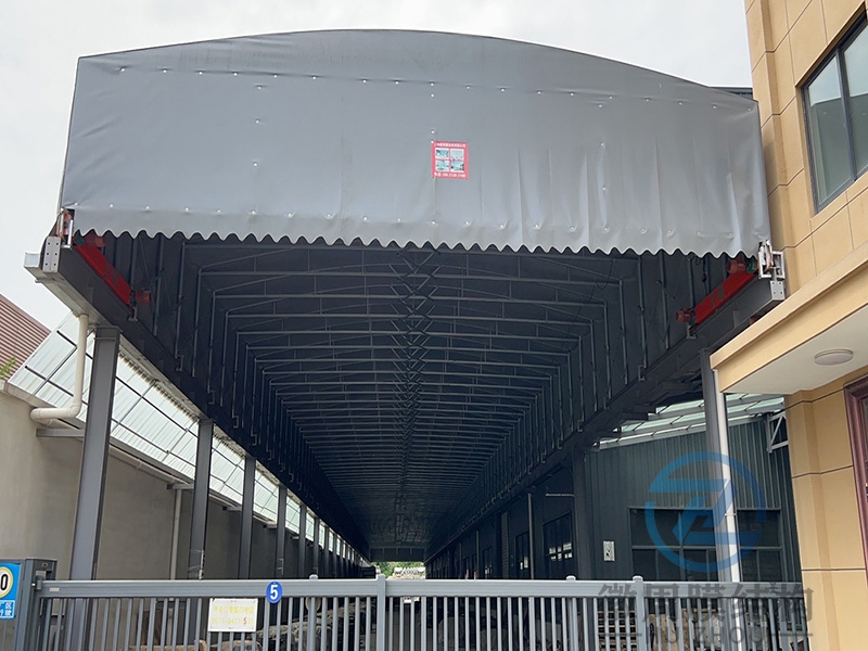 厂房电动推拉雨蓬