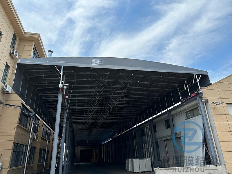 厂房电动推拉雨蓬