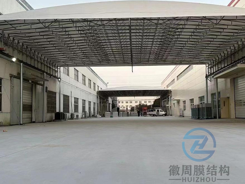 厂房电动推拉雨蓬