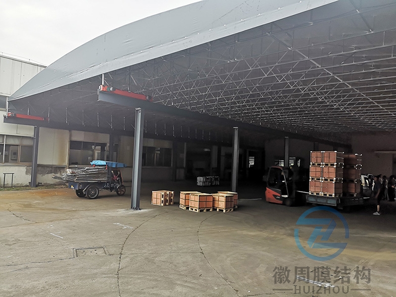 厂房电动推拉雨蓬