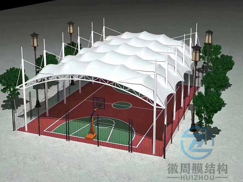 篮球场膜结构雨棚