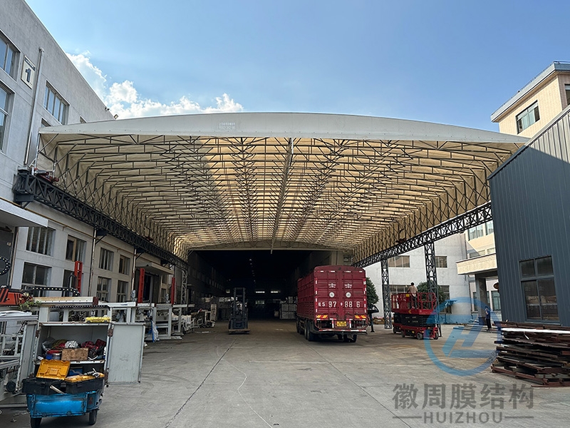 厂房电动推拉雨蓬