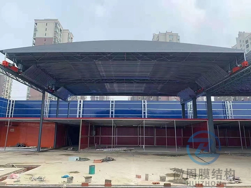 厂房电动推拉雨蓬