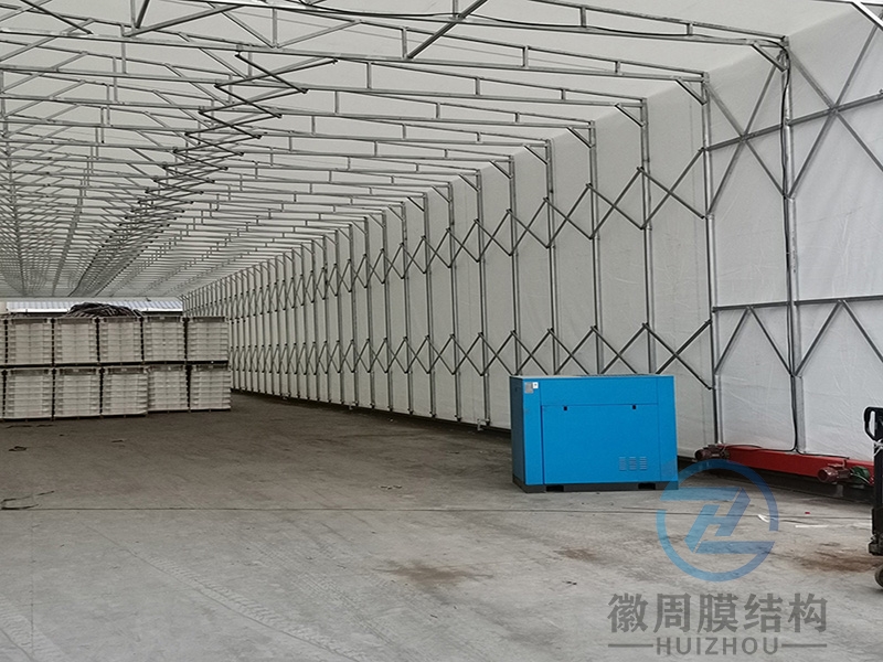 厂房电动推拉雨蓬