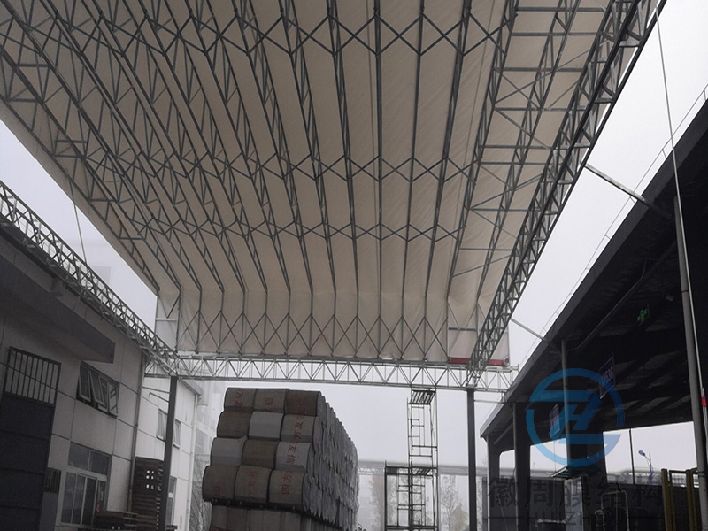 厂房电动推遥控雨蓬