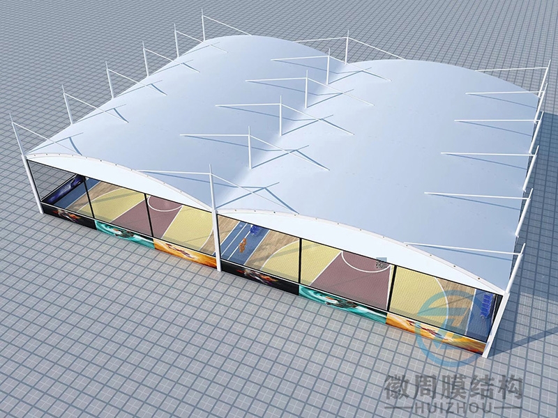 篮球场膜结构雨棚