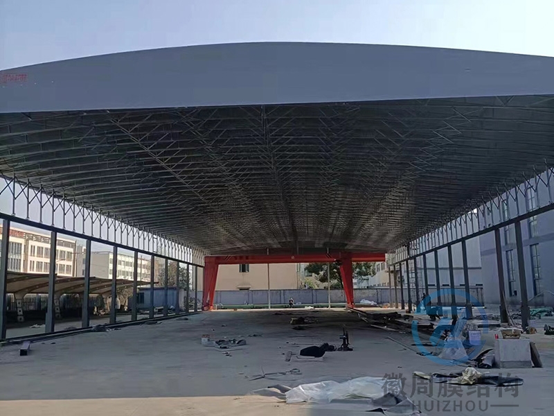 篮球场电动遮阳雨棚