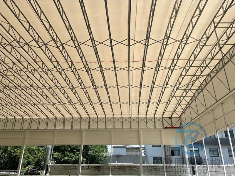 篮球场电动遮阳雨棚