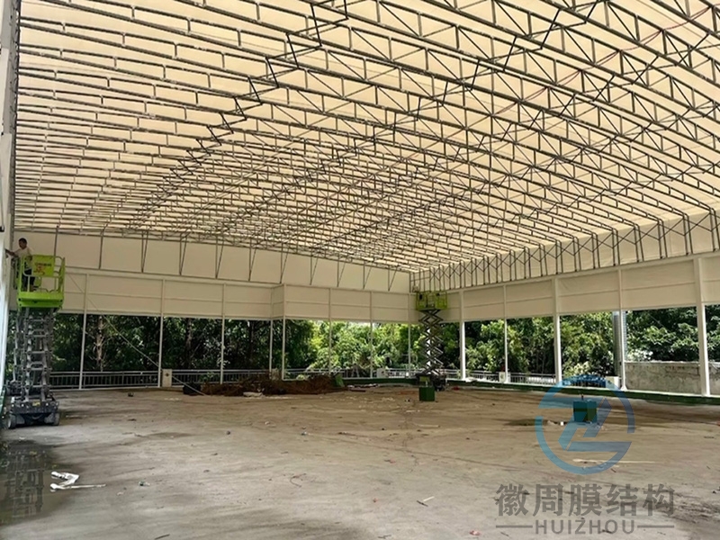 篮球场电动遮阳雨棚