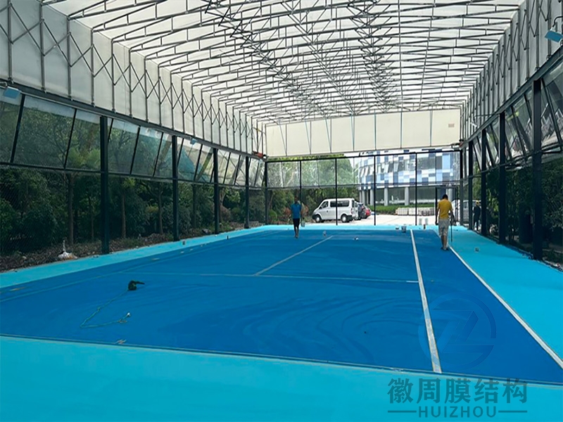 篮球场电动遮阳雨棚