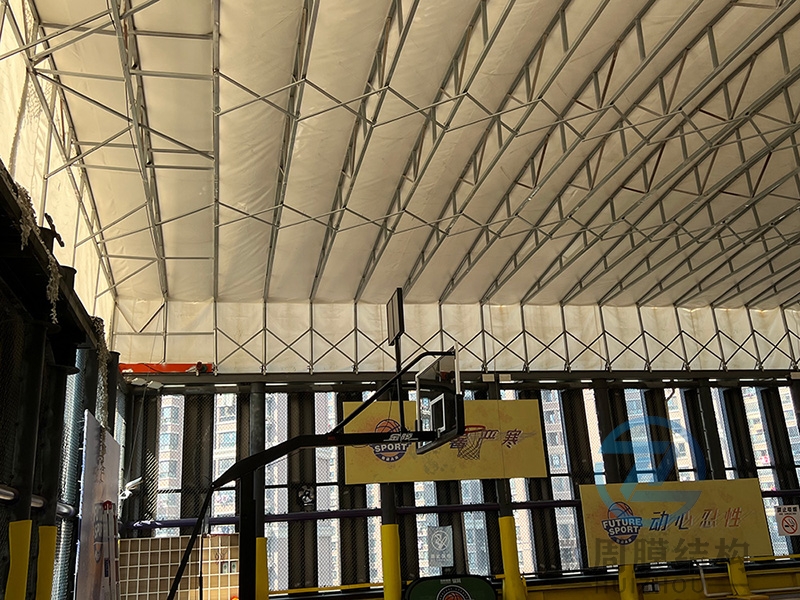 篮球场电动遮阳雨棚