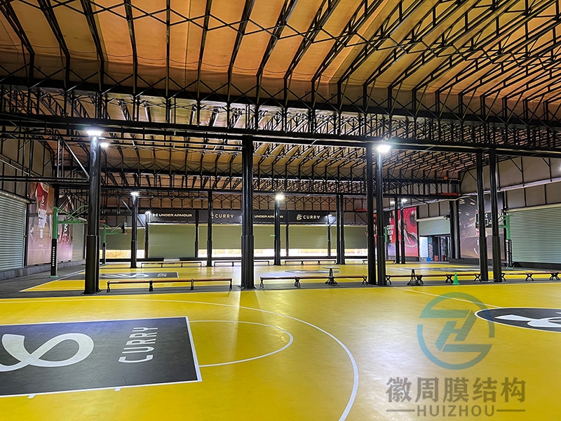 篮球场电动遮阳雨棚