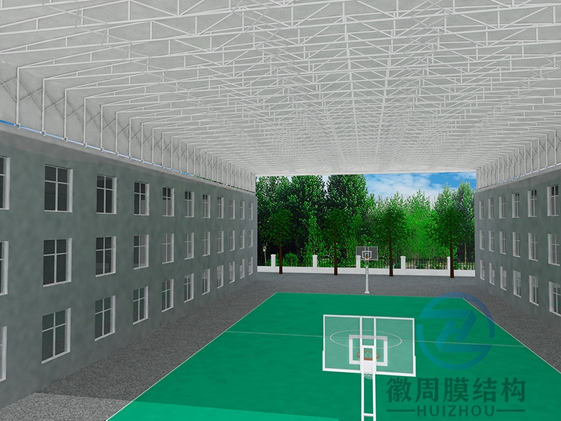篮球场电动遮阳雨棚