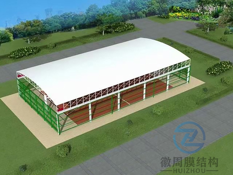 篮球场电动遮阳雨棚