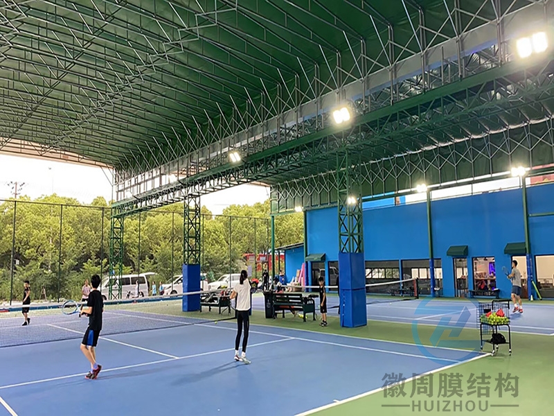 篮球场电动遮阳雨棚
